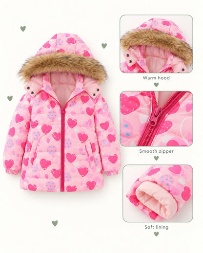 Kids Geometric Winter Ski Jacket