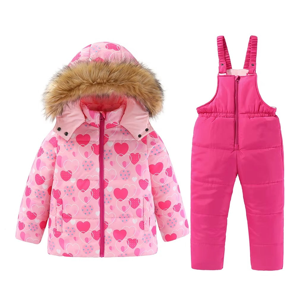 Kids Geometric Winter Ski Jacket
