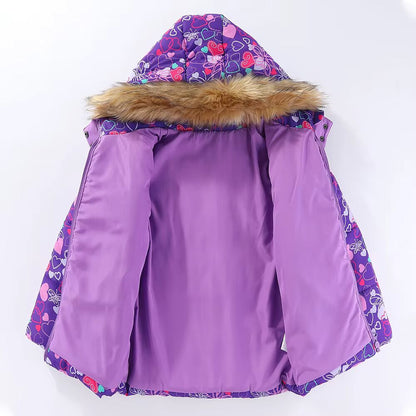 Kids Geometric Winter Ski Jacket