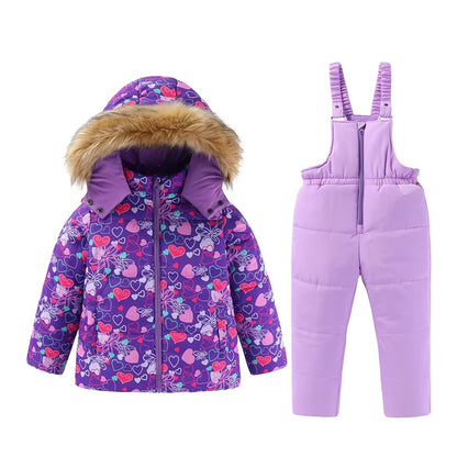 Kids Geometric Winter Ski Jacket