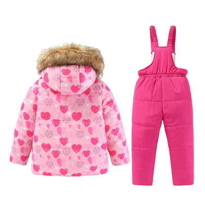 Kids Geometric Winter Ski Jacket