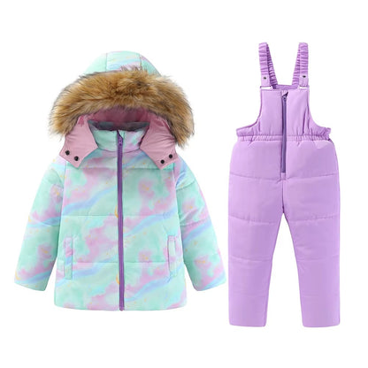 Kids Geometric Winter Ski Jacket
