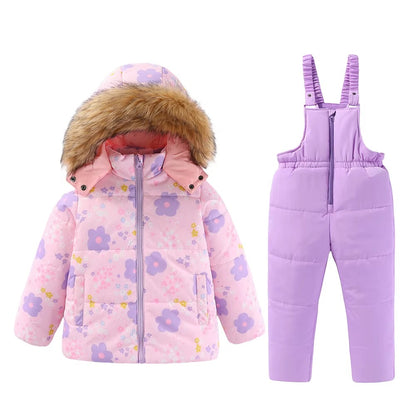 Kids Geometric Winter Ski Jacket
