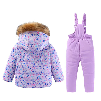 Kids Geometric Winter Ski Jacket