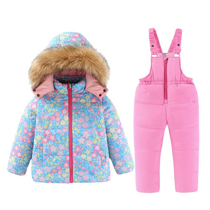 Kids Geometric Winter Ski Jacket