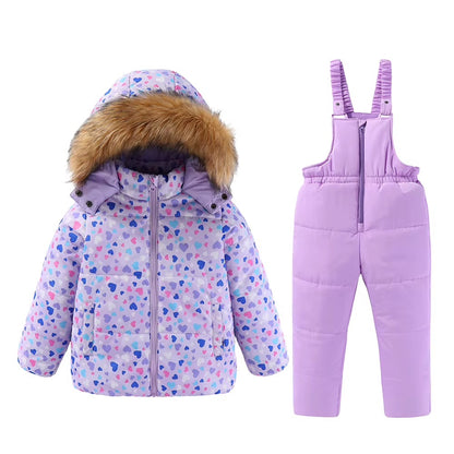 Kids Geometric Winter Ski Jacket