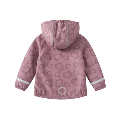 Kids Heart Print Rain Suit