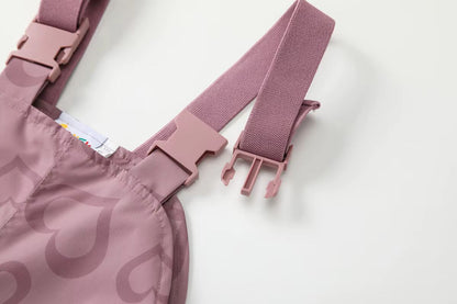 Kids Heart Print Rain Suit