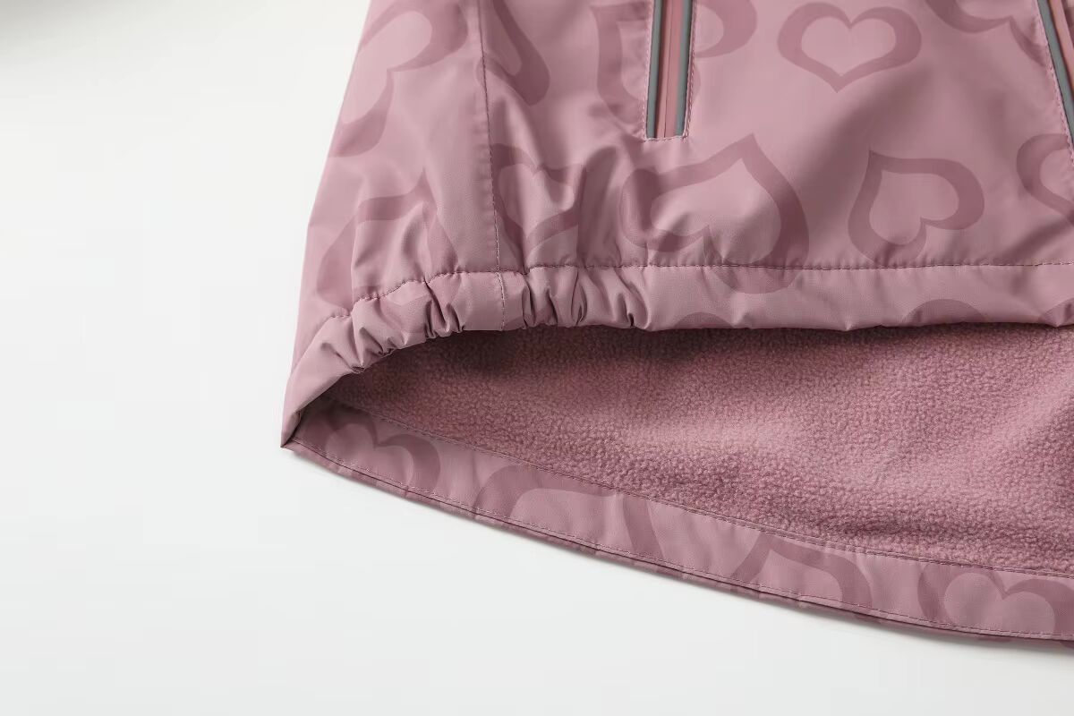 Kids Heart Print Rain Suit