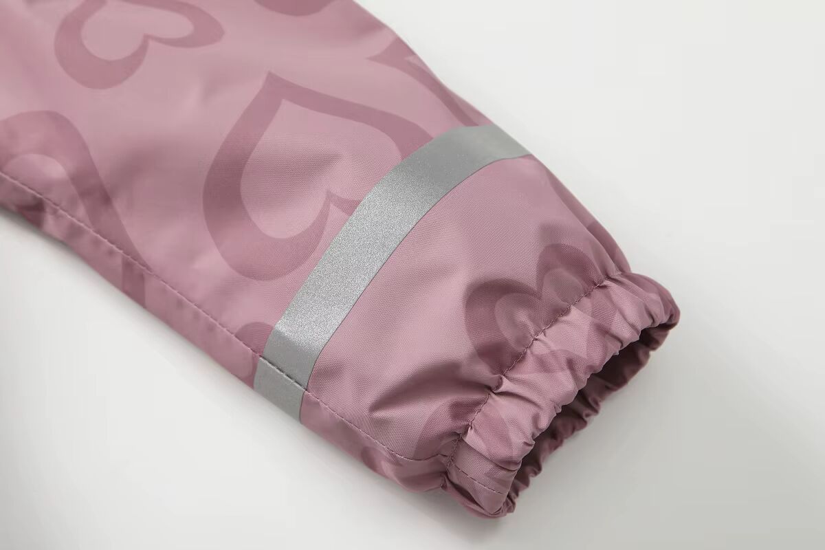 Kids Heart Print Rain Suit
