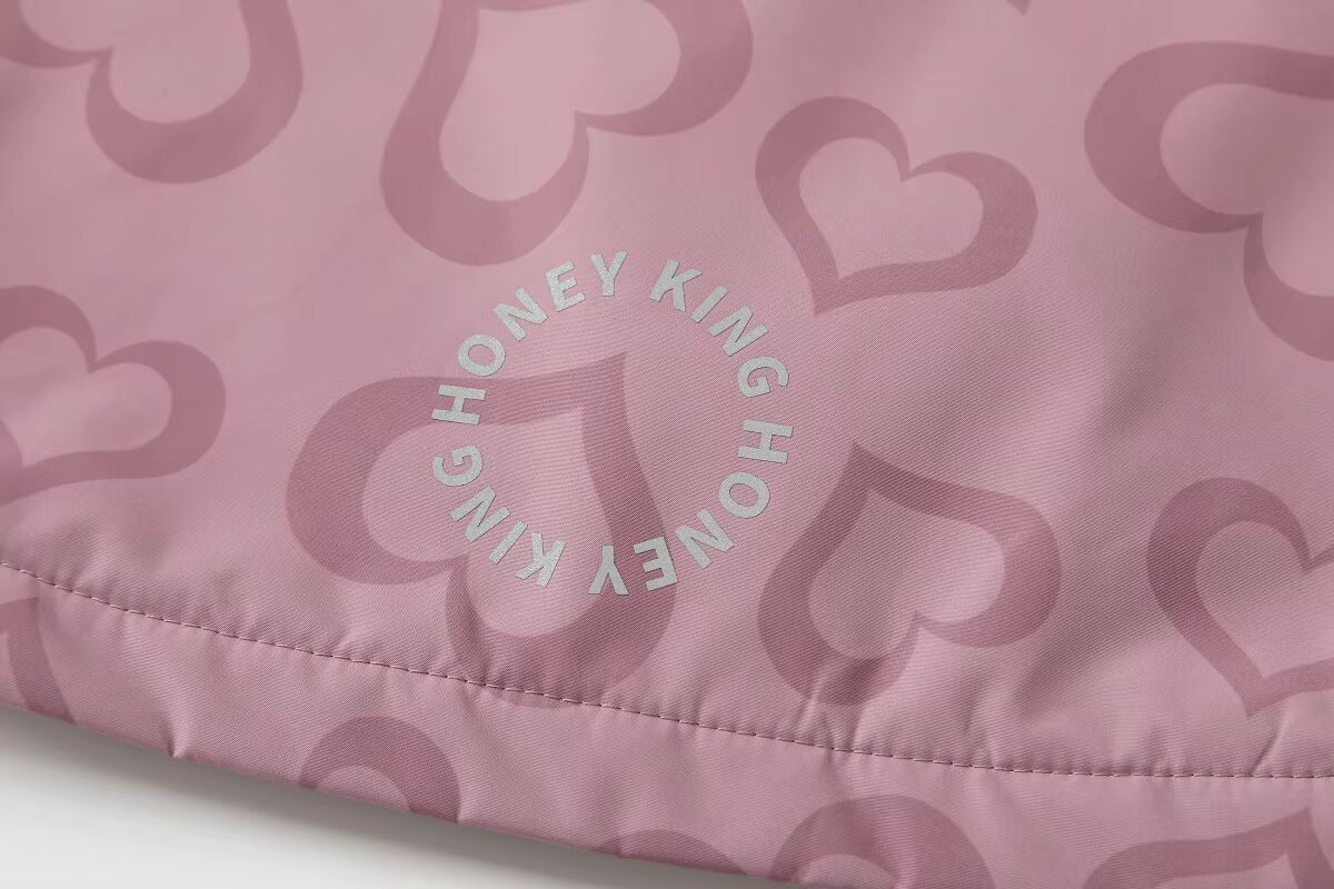 Kids Heart Print Rain Suit