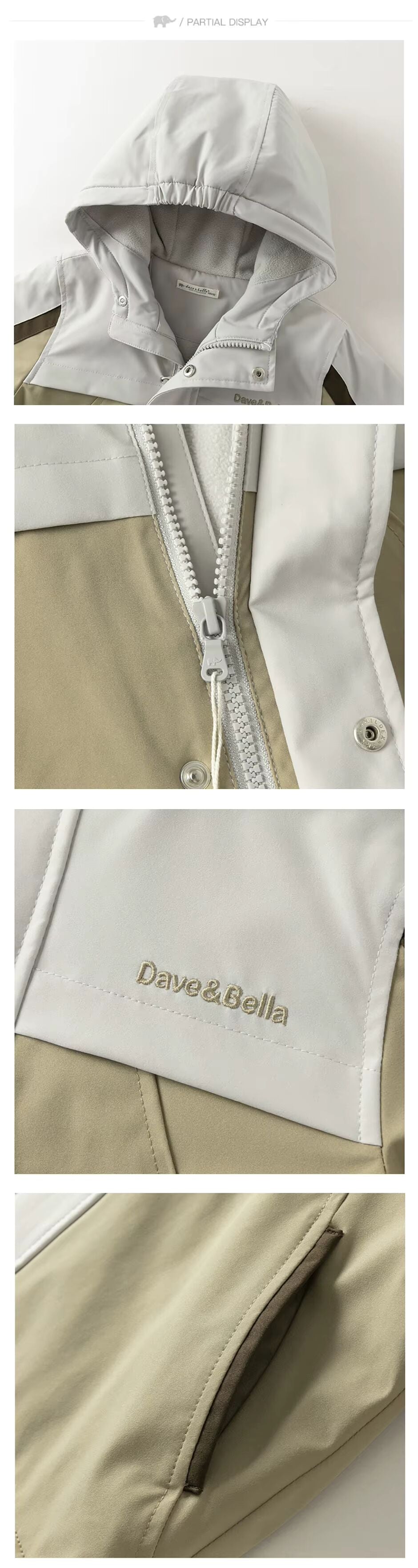 Kids Hooded Dave Bella Spring & Autumn Jacket