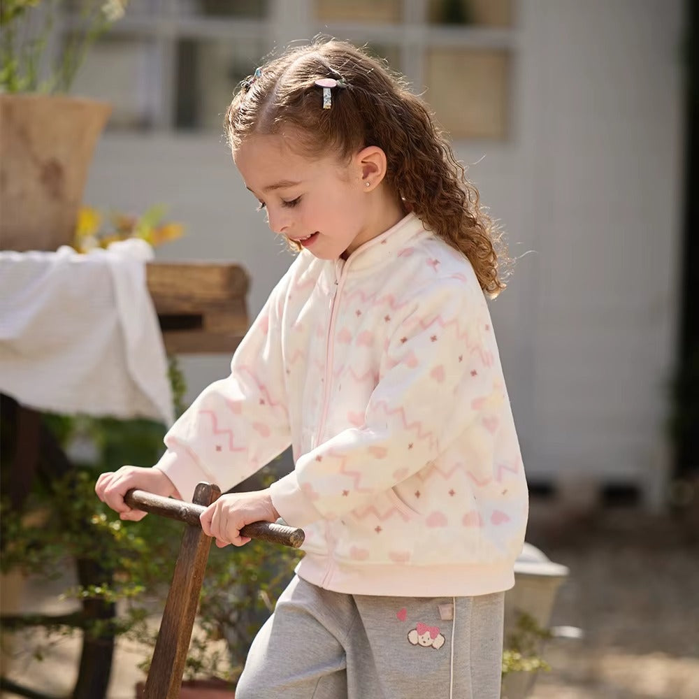 Kids Printed Fleece Jacket