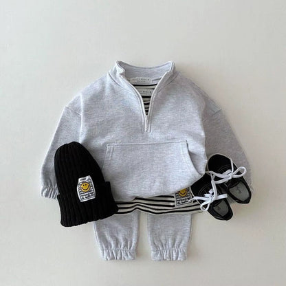 Kids Quarter Zip Tracksuit Set
