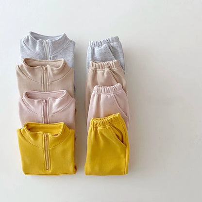 Kids Quarter Zip Tracksuit Set