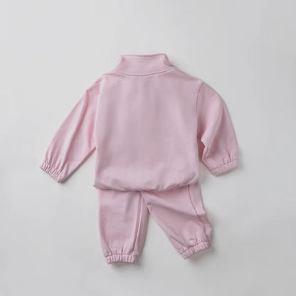 Kids Quarter Zip Tracksuit Set