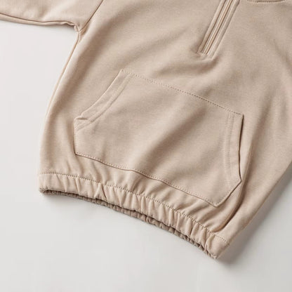 Kids Quarter Zip Tracksuit Set