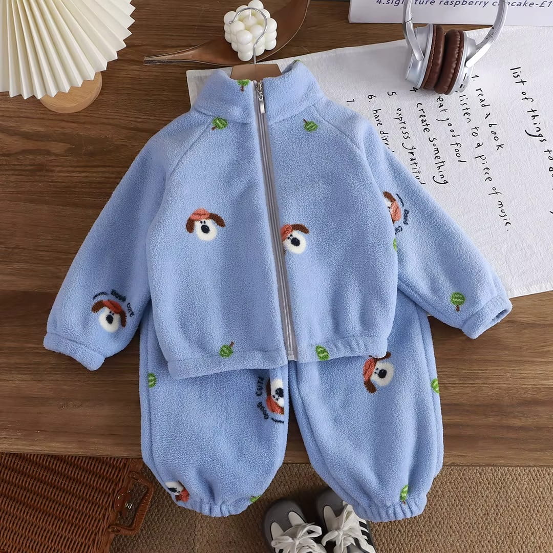 Kids Teddy Bear Fleece Set