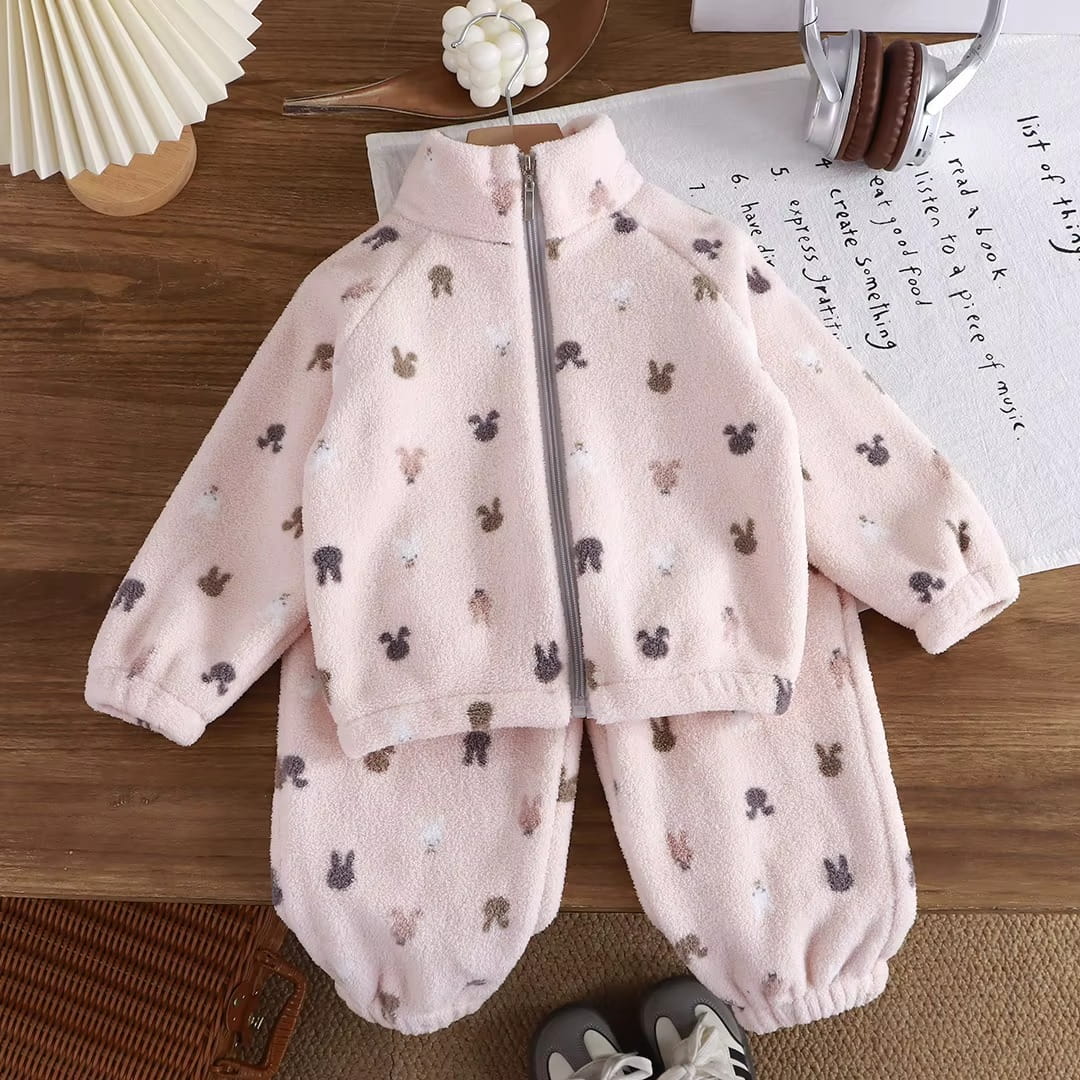 Kids Teddy Bear Fleece Set