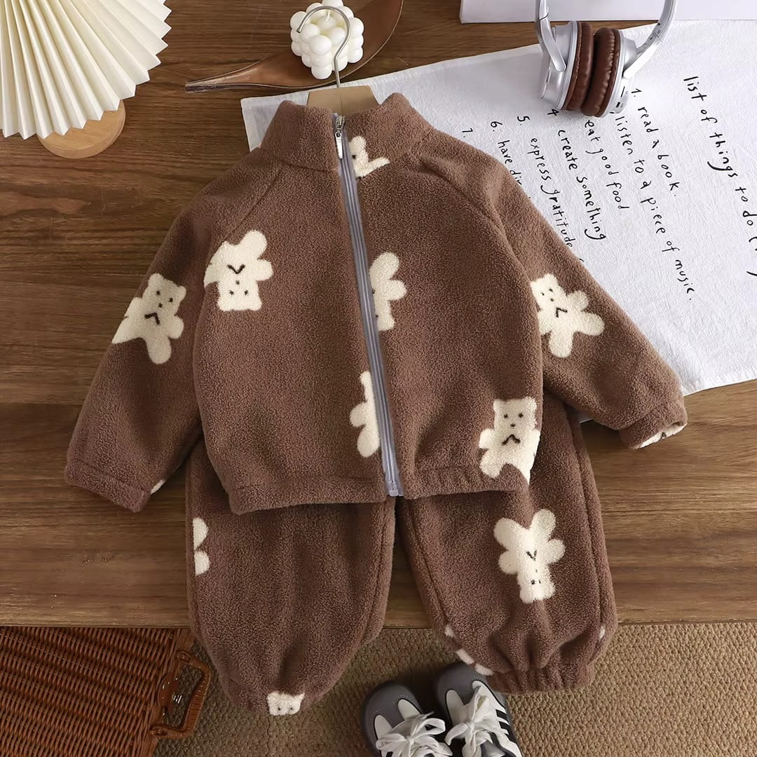 Kids Teddy Bear Fleece Set