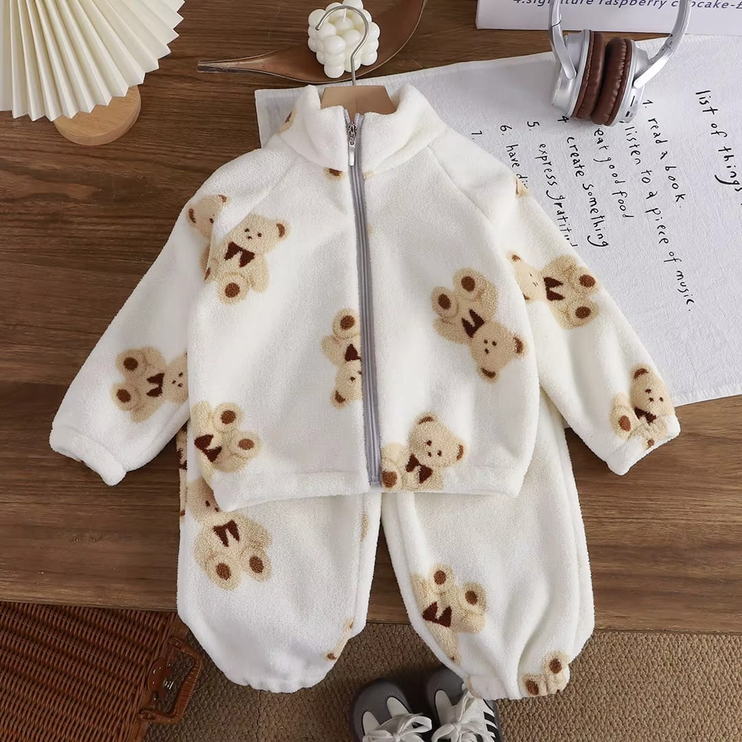 Kids Teddy Bear Fleece Set