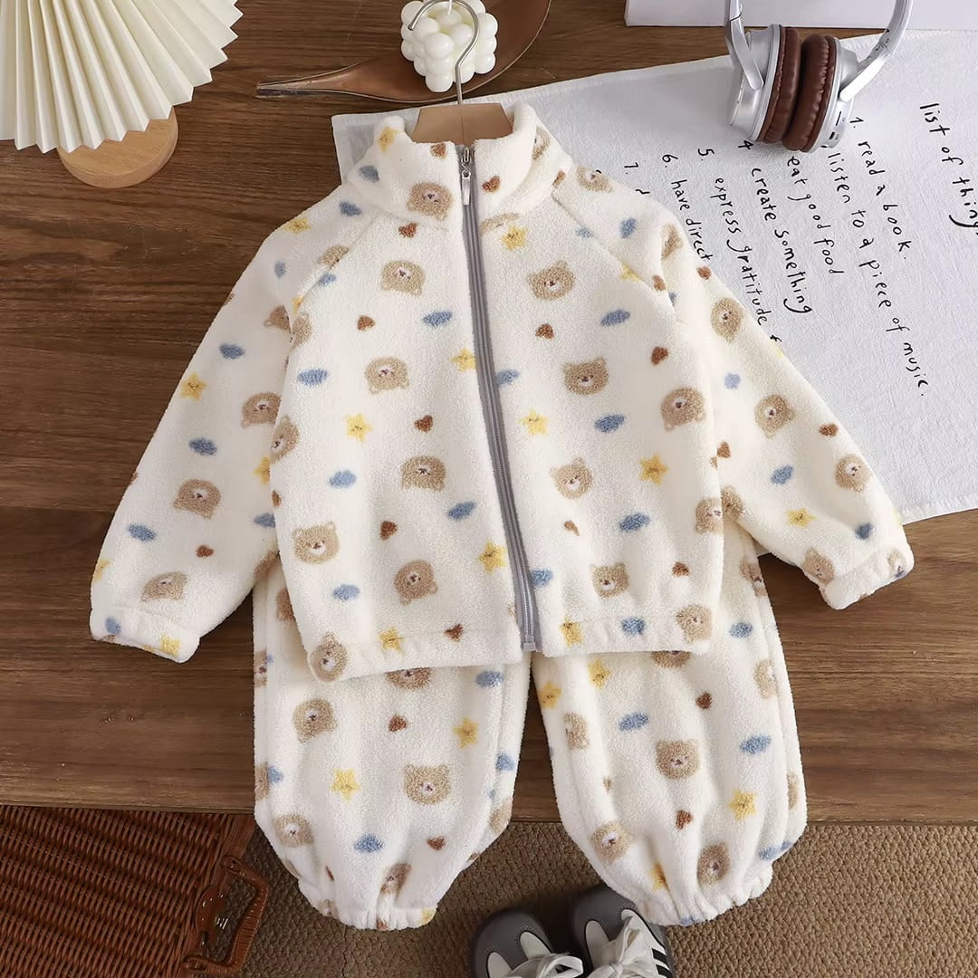 Kids Teddy Bear Fleece Set