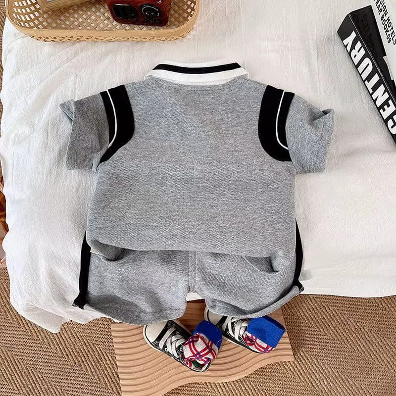 Kids Varsity Polo Shorts Set