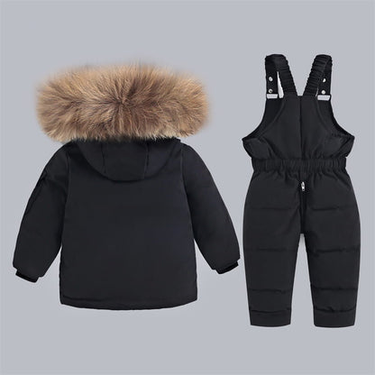 Kids Winter Down Snowsuit Set