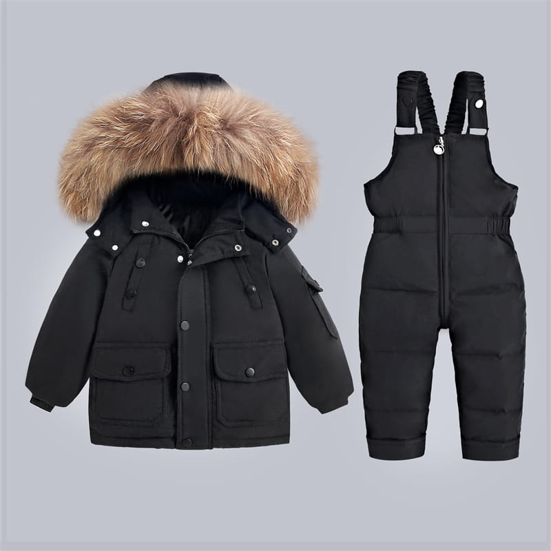 Kids Winter Down Snowsuit Set
