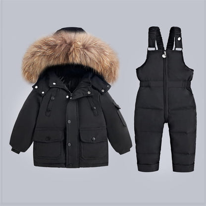 Kids Winter Down Snowsuit Set