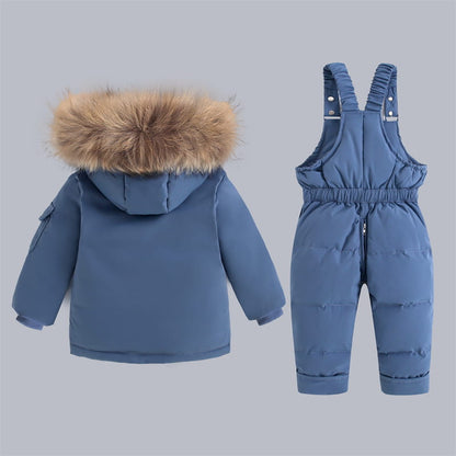 Kids Winter Down Snowsuit Set