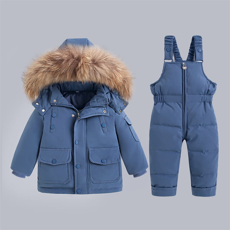 Kids Winter Down Snowsuit Set