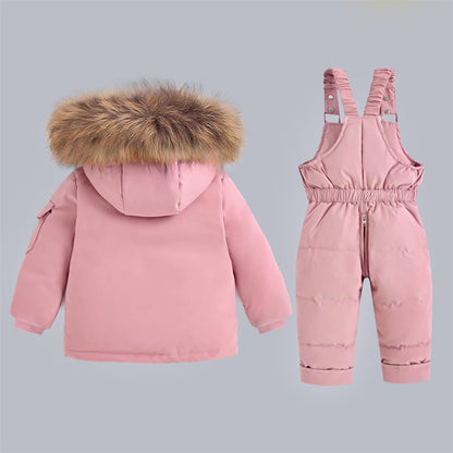 Kids Winter Down Snowsuit Set