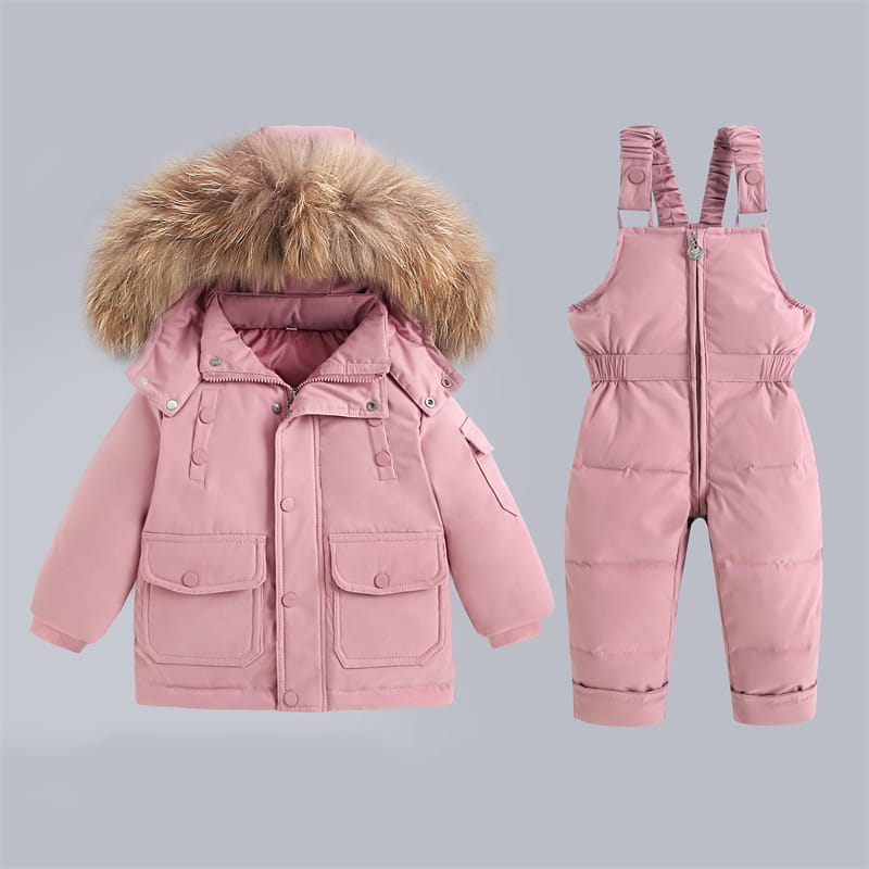 Kids Winter Down Snowsuit Set