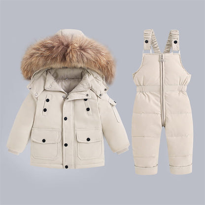 Kids Winter Down Snowsuit Set
