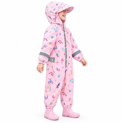 Kids Cartoon Dinosaur Rain Suit