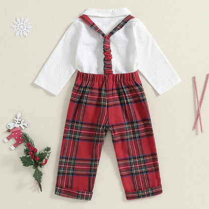 Baby 3-Piece Collared Romper Set