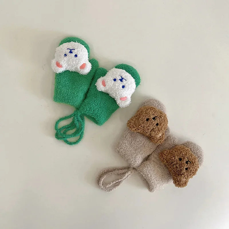 Baby Bear Knit Mittens