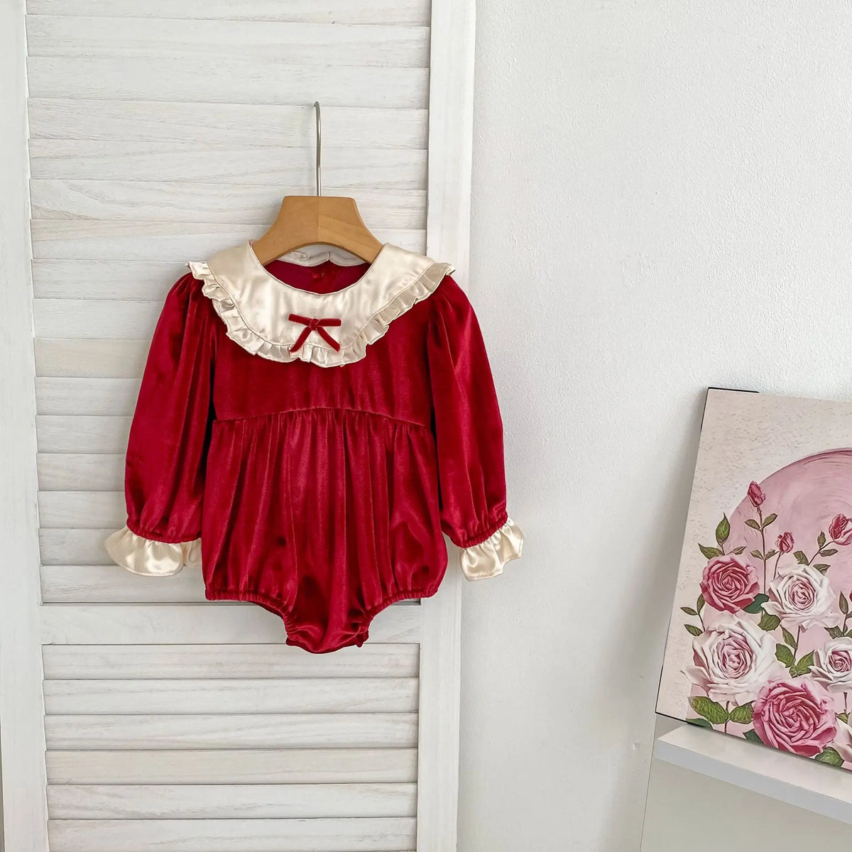 Baby Bow Collar Christmas Romper