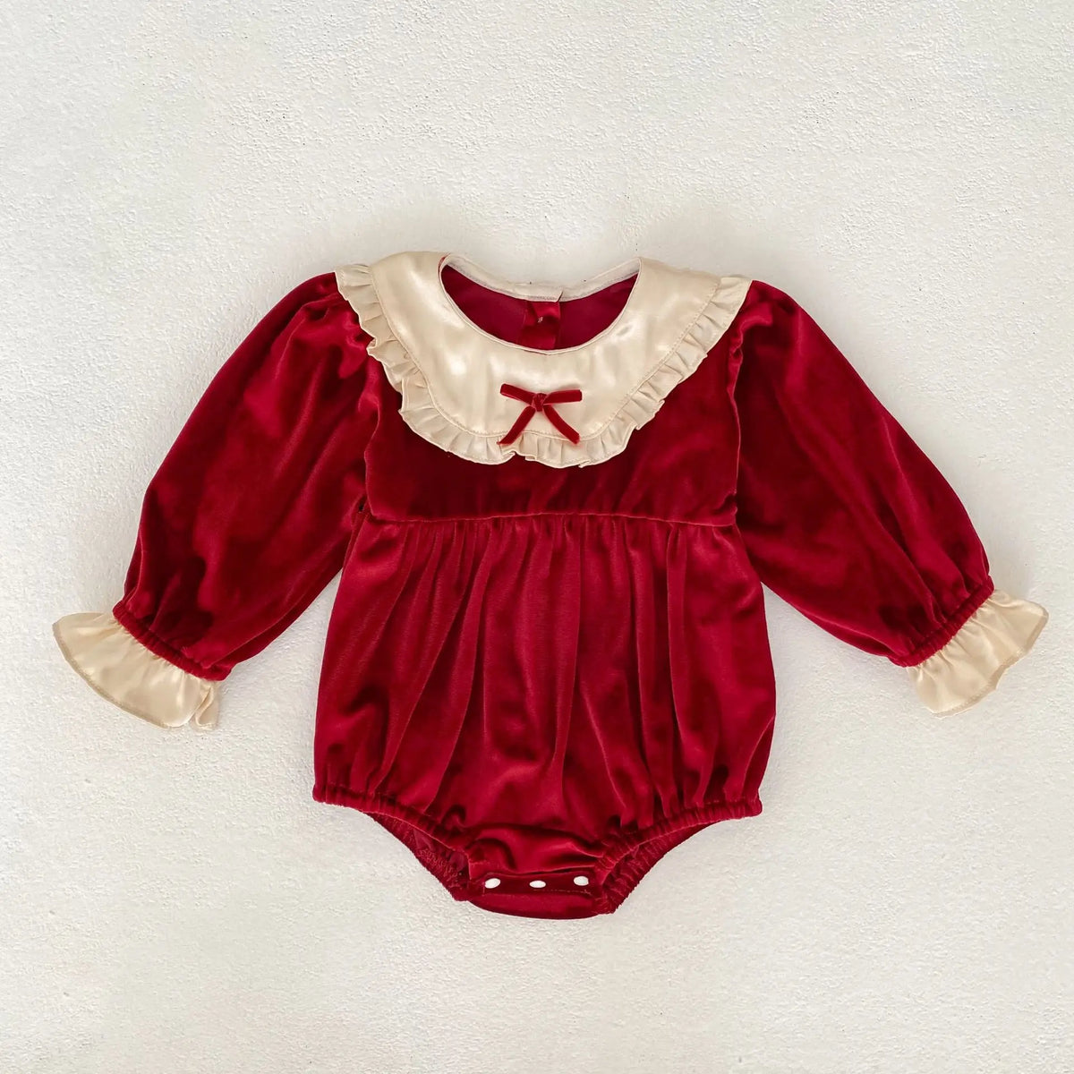 Baby Bow Collar Christmas Romper