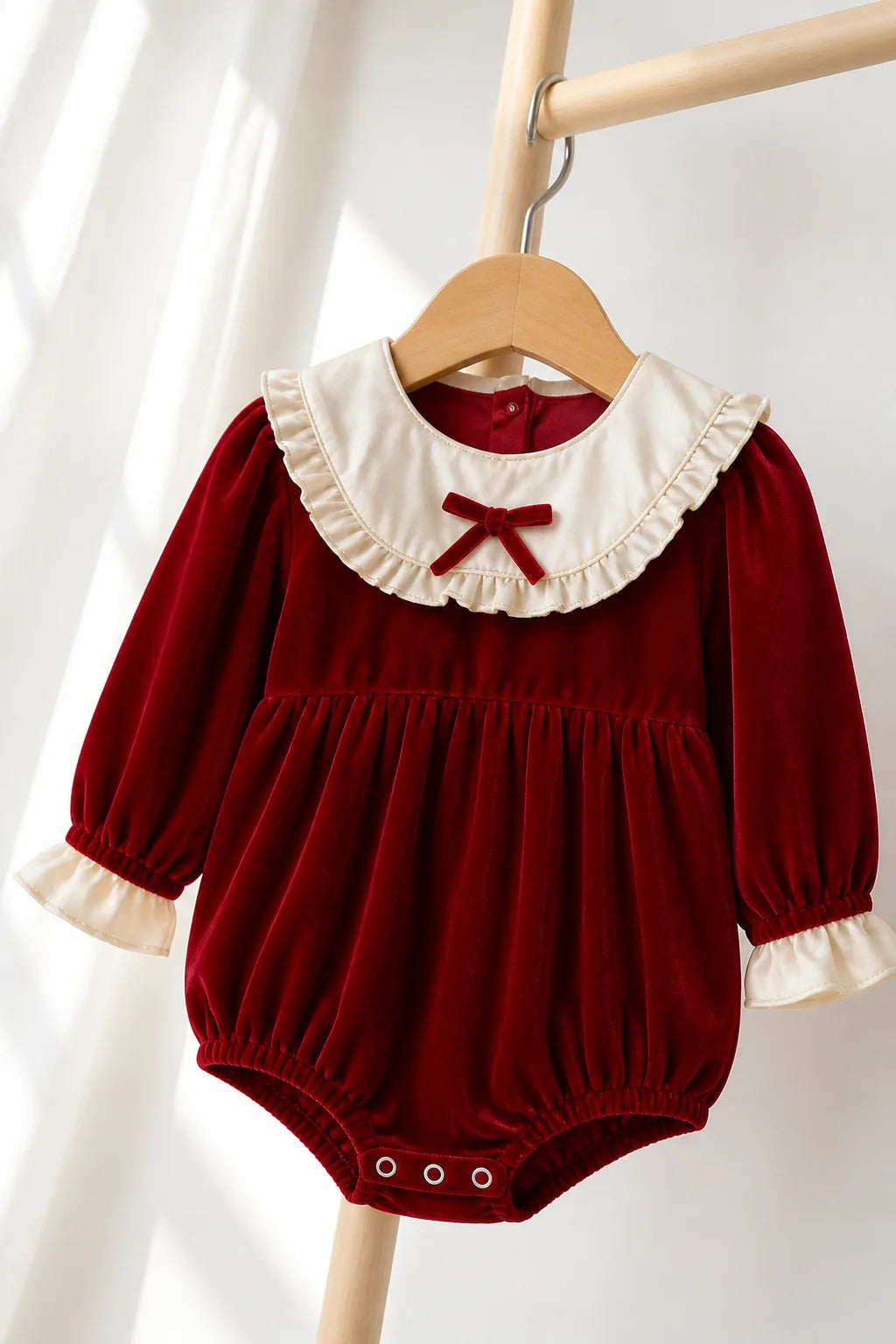 Baby Bow Collar Christmas Romper