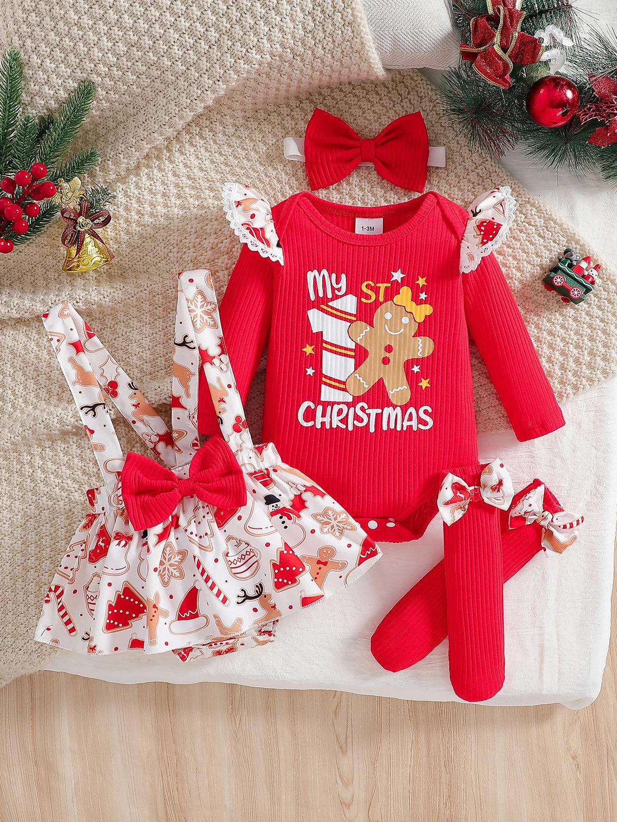 Baby Christmas Jumpsuit Outfit Set