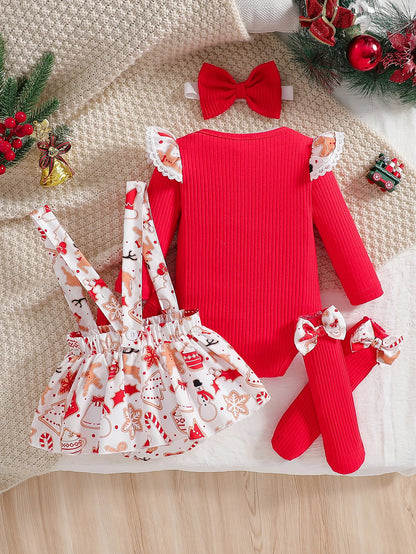 Baby Christmas Jumpsuit Outfit Set