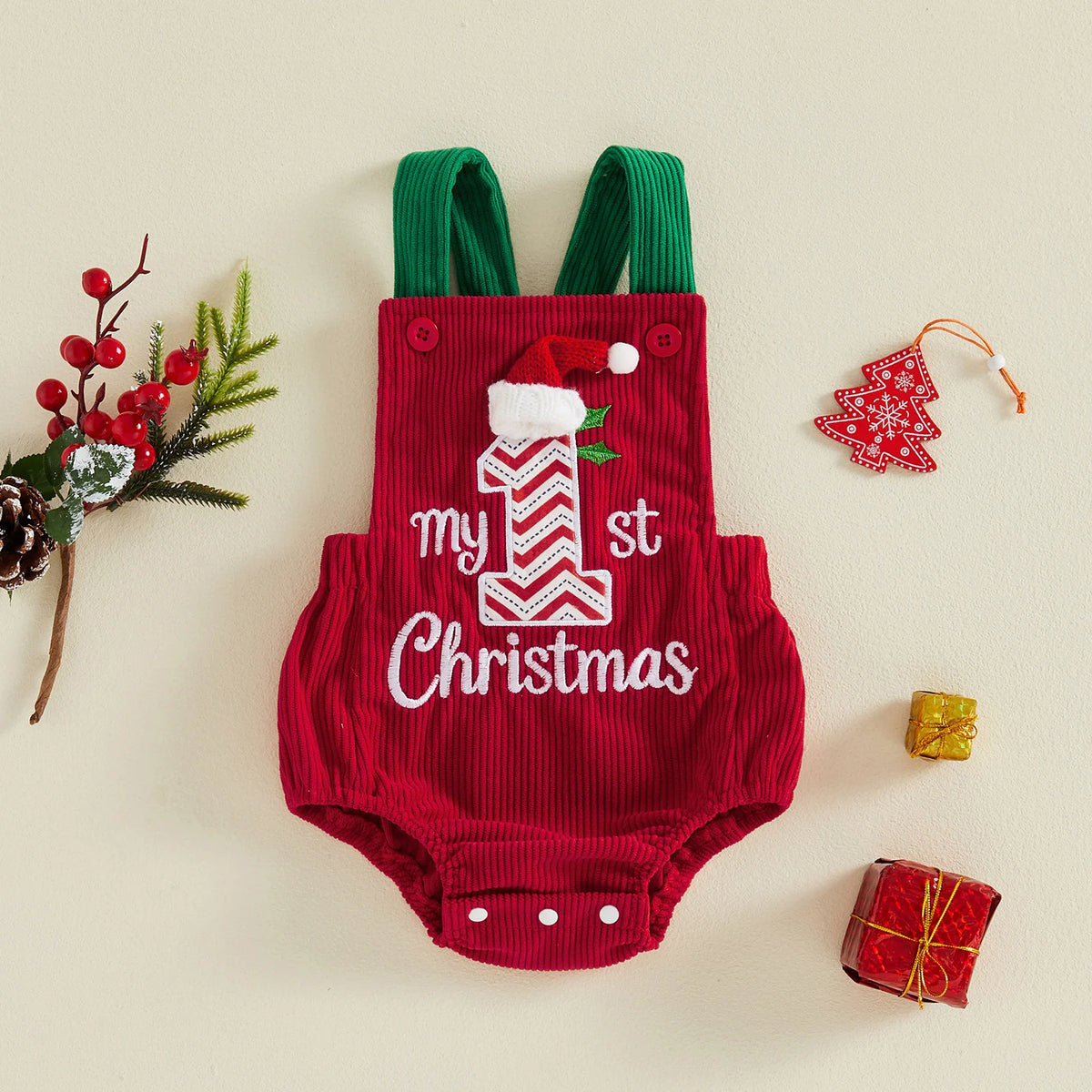 Baby First Christmas Romper