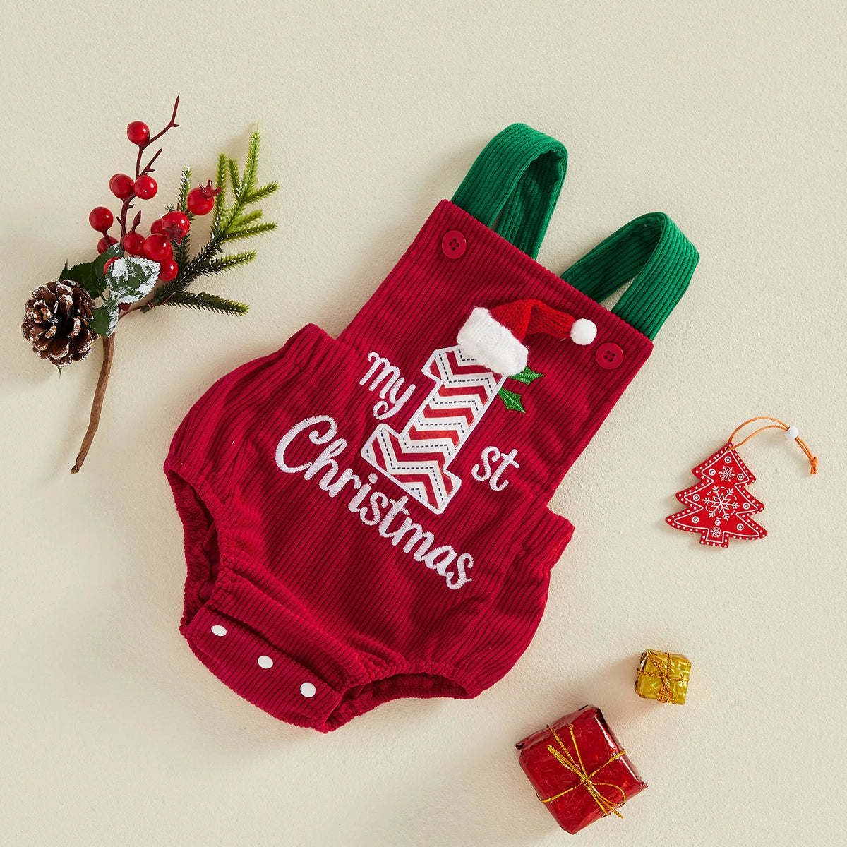 Baby First Christmas Romper