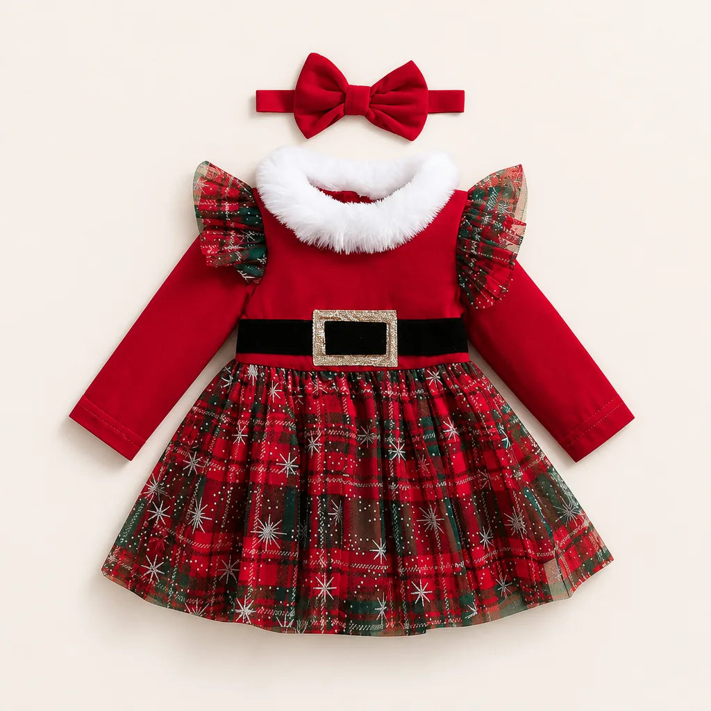 Baby Girl Christmas Tulle Dress Set
