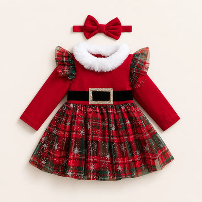 Baby Girl Christmas Tulle Dress Set