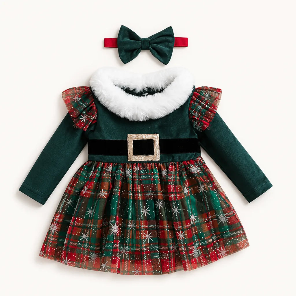 Baby Girl Christmas Tulle Dress Set