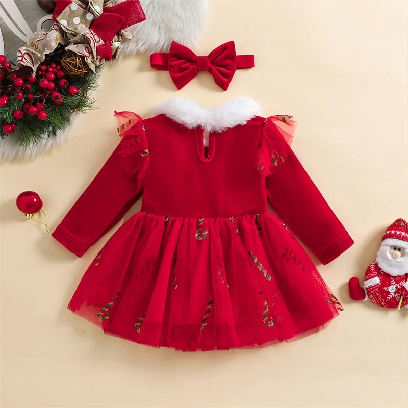 Baby Girl Christmas Tulle Dress Set