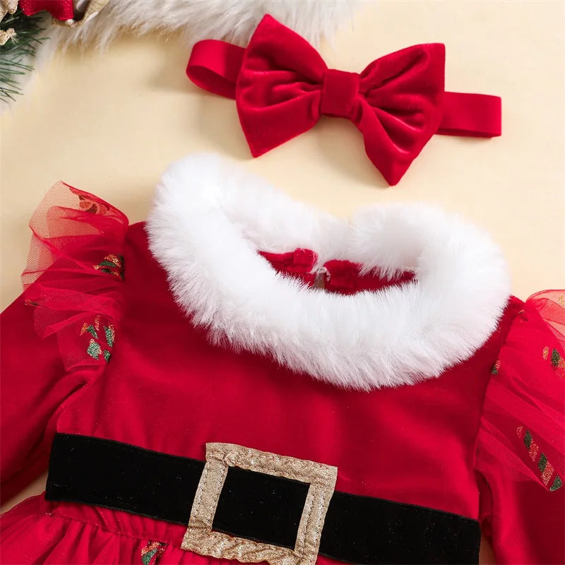 Baby Girl Christmas Tulle Dress Set
